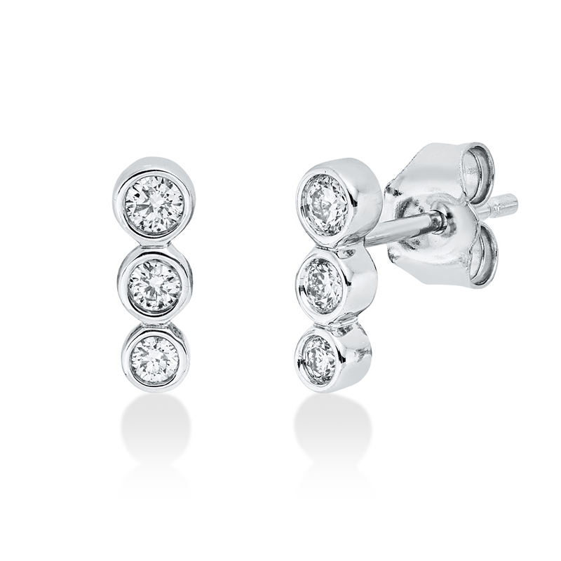 Modern Woman Ohrstecker Weißgold 18kt 0,19ct