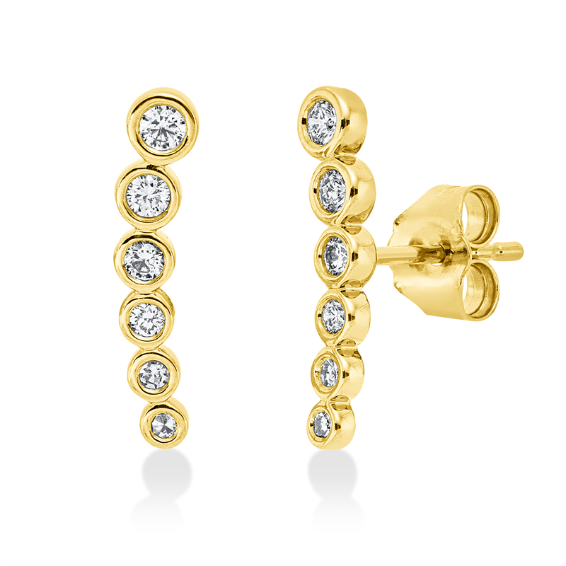 Modern Woman Ohrschmuck Gelbgold 18kt 0,19ct