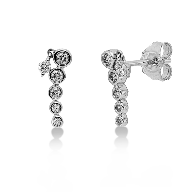 Modern Woman Ohrschmuck Weißgold 18kt 0,2ct