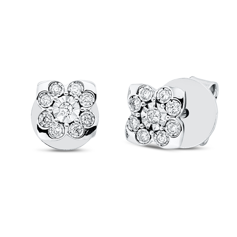 Modern Woman Ohrstecker Weißgold 18kt Ref-2X375
