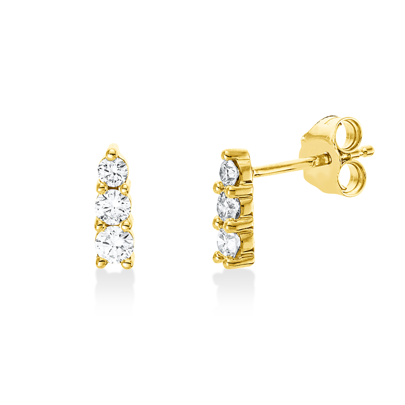 Modern Woman Ohrstecker Gelbgold 18kt 0,3ct