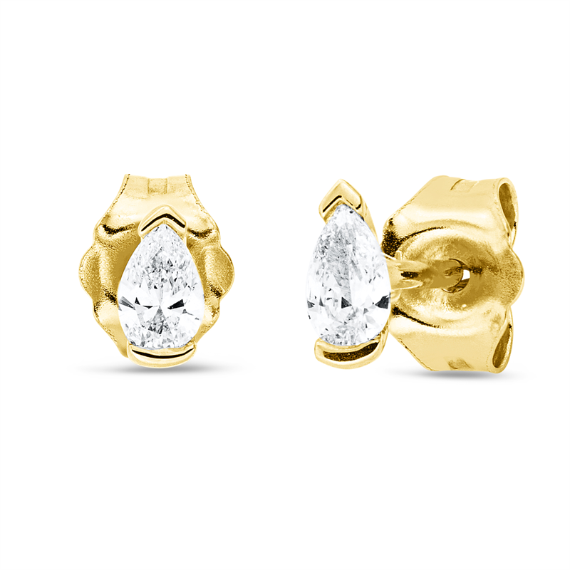 Solitaire Ohrstecker Gelbgold 18kt 0,21ct