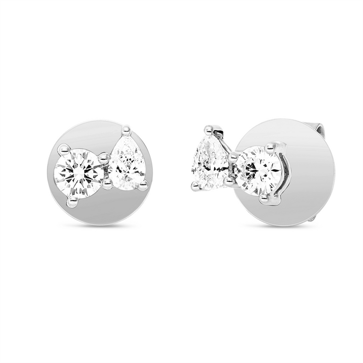 Modern Woman Ohrstecker Weißgold 18kt Ref-2X398