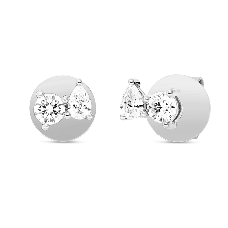 Modern Woman Ohrstecker Weißgold 18kt Ref-2X398