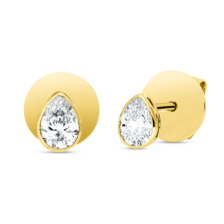 Solitaire Ohrstecker Gelbgold 18kt Ref-2X403