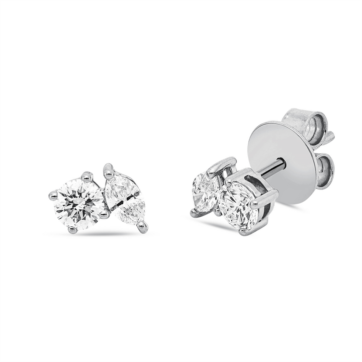 Modern Woman Ohrstecker Weißgold 18kt Ref-2X404