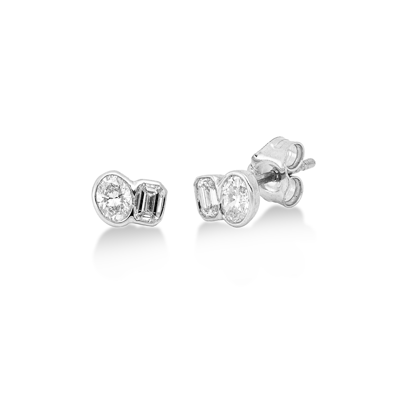 Modern Woman Ohrstecker Weißgold 18kt 0,49ct