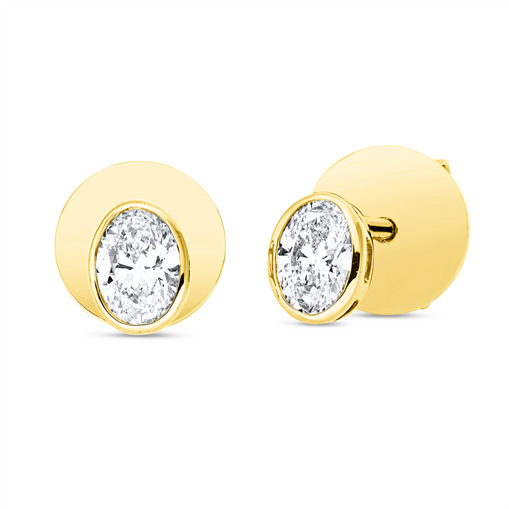 Solitaire Ohrstecker Gelbgold 18kt Ref-2X409