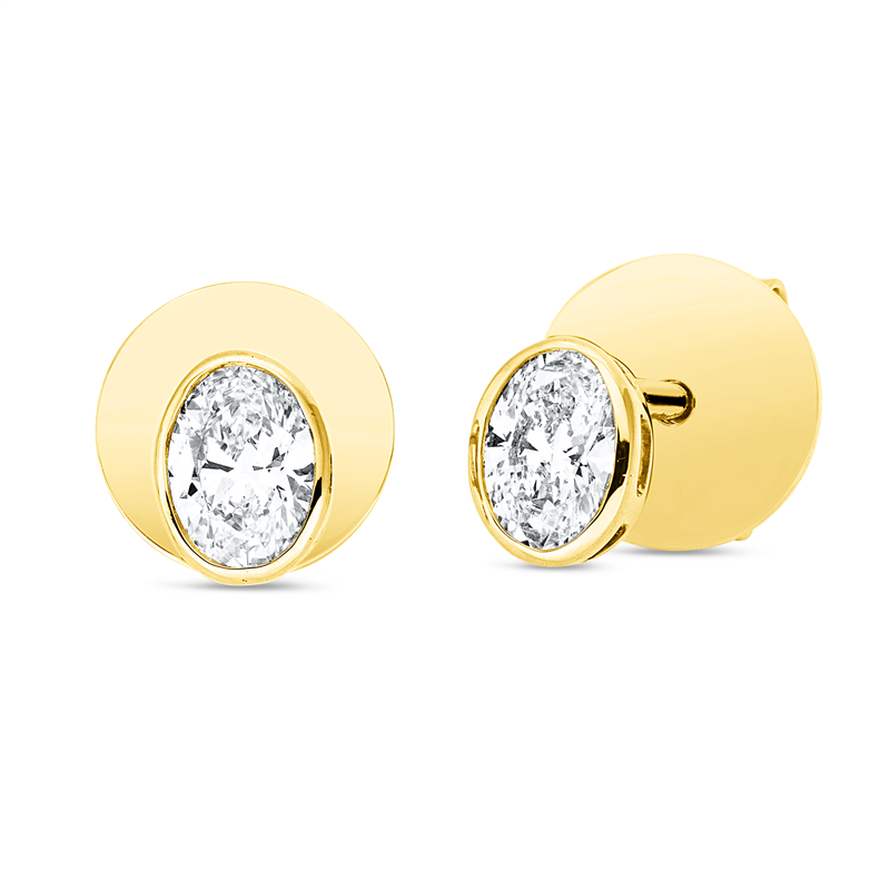Solitaire Ohrstecker Gelbgold 18kt Ref-2X409