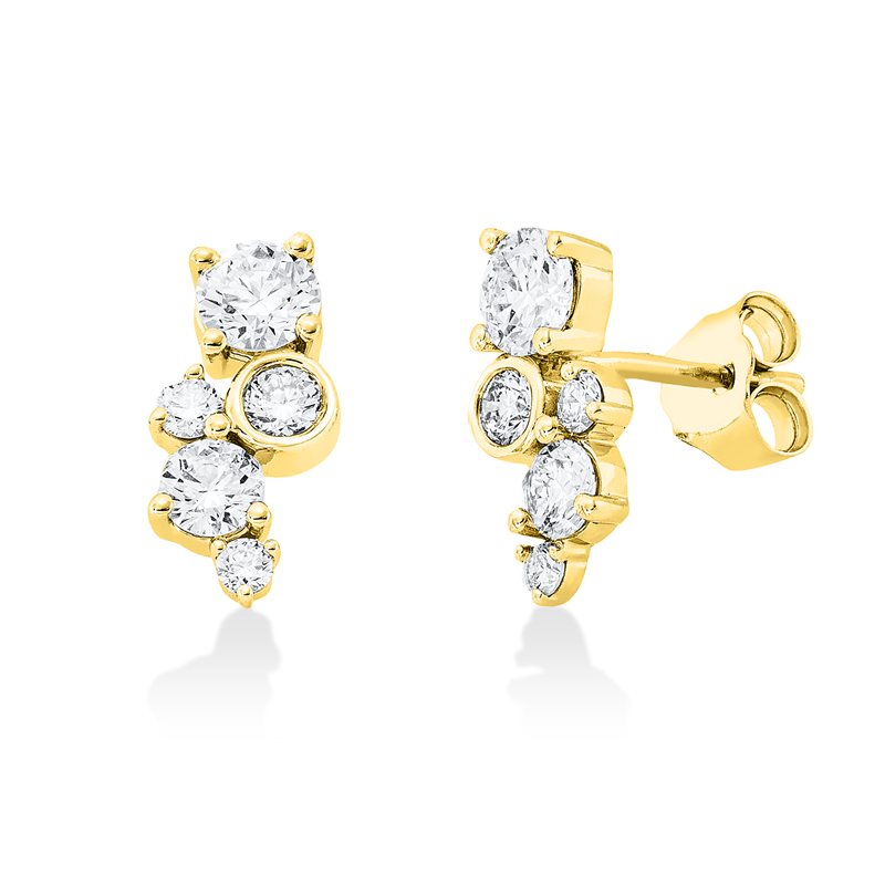 Modern Woman Ohrstecker Gelbgold 18kt Ref-2X415