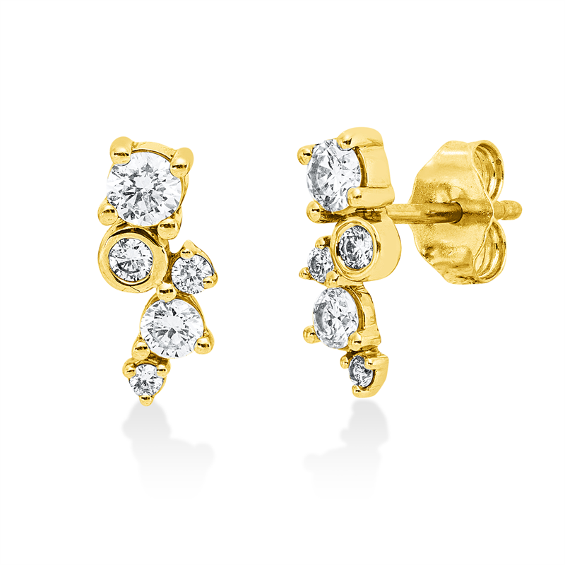 Modern Woman Ohrstecker Gelbgold 18kt 0,49ct