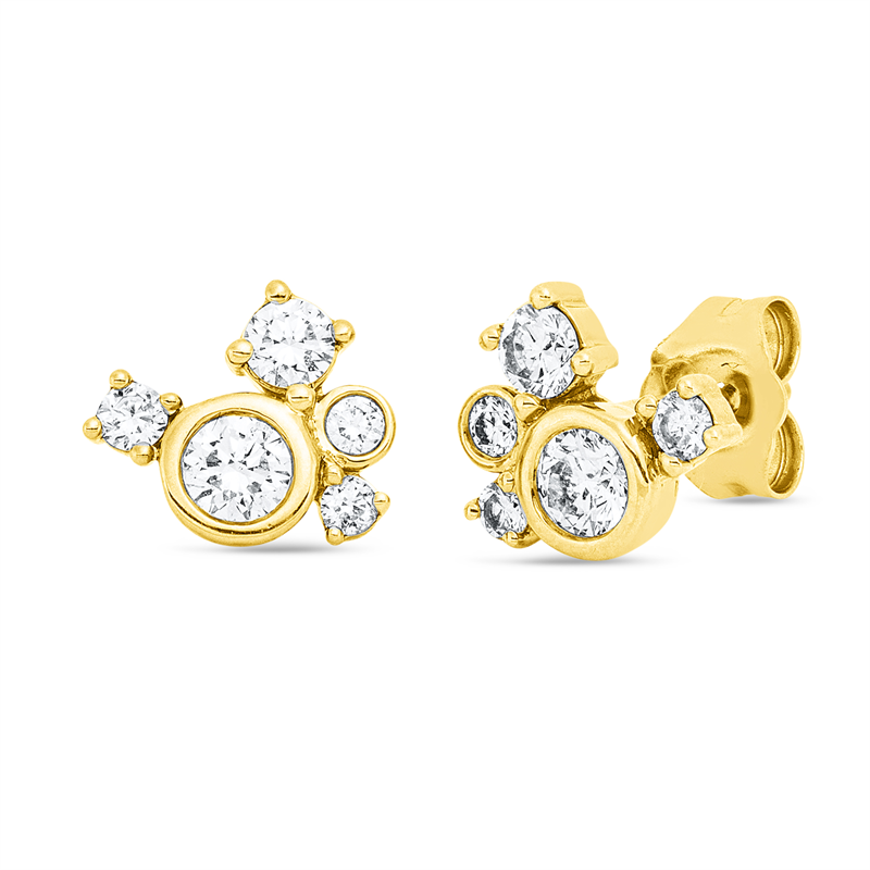 Modern Woman Ohrstecker Gelbgold 18kt 0,51ct