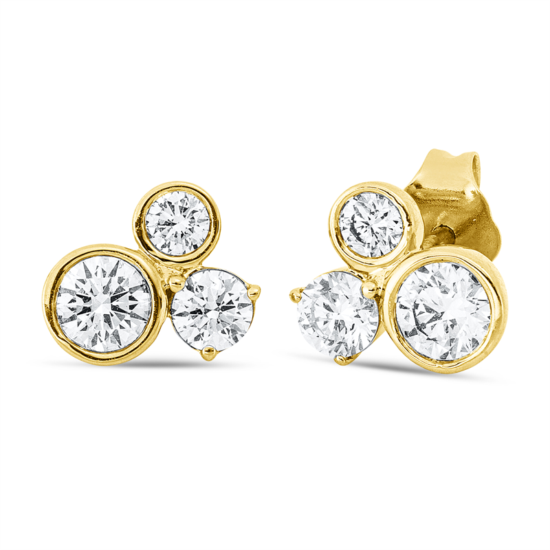 Modern Woman Ohrstecker Gelbgold 18kt Ref-2X419