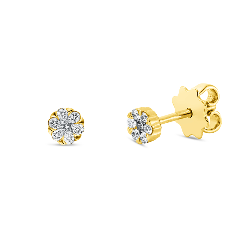 Illusion Classic Ohrstecker Weißgold 18kt 0,21ct