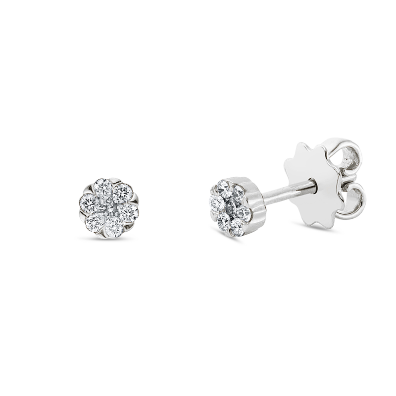 Illusion Classic Ohrstecker Weißgold 18kt 0,21ct
