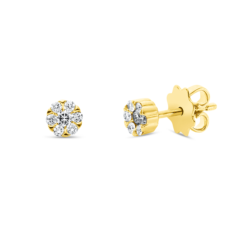Illusion Classic Ohrstecker Weißgold 18kt 0,26ct