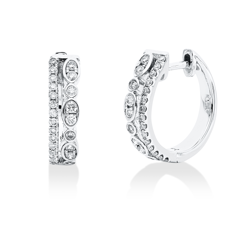 Modern Woman Creolen Weißgold 14kt 0,35ct