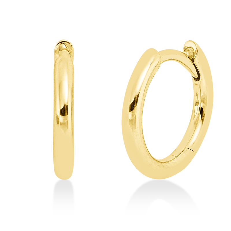 Plain Creolen Weißgold 18kt