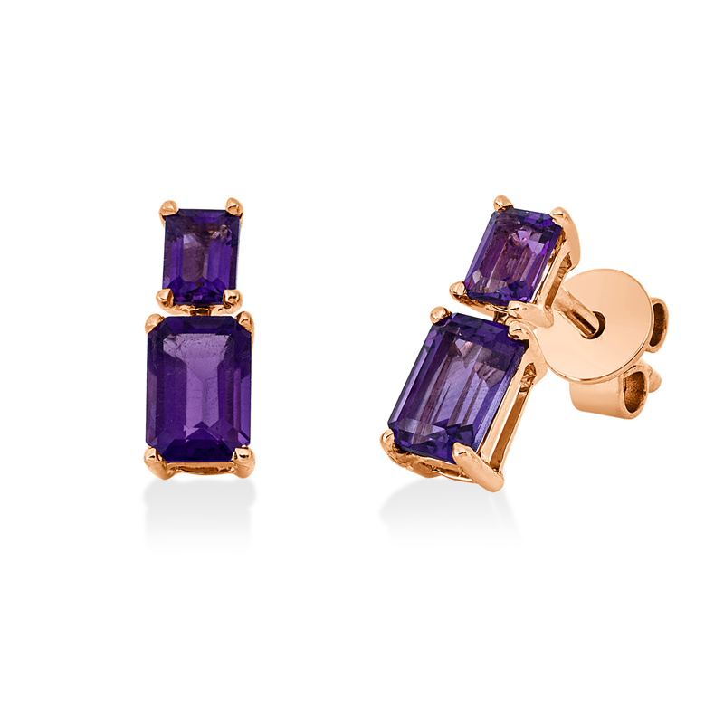 Farbstein Fashion Ohrschmuck Rotgold 18kt