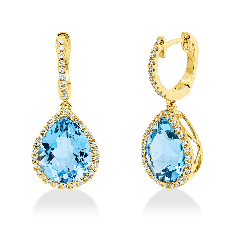 Farbstein Fashion Ohrschmuck Gelbgold 18kt Ref-2X511