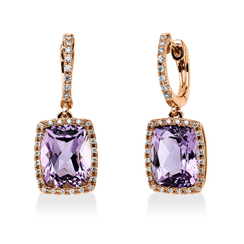 Farbstein Fashion Ohrschmuck Rotgold 18kt Ref-2X522