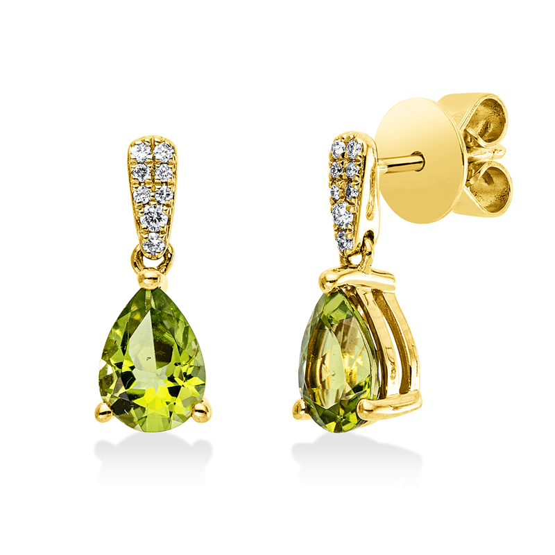 Farbstein Fashion Ohrschmuck Gelbgold 18kt Ref-2X539