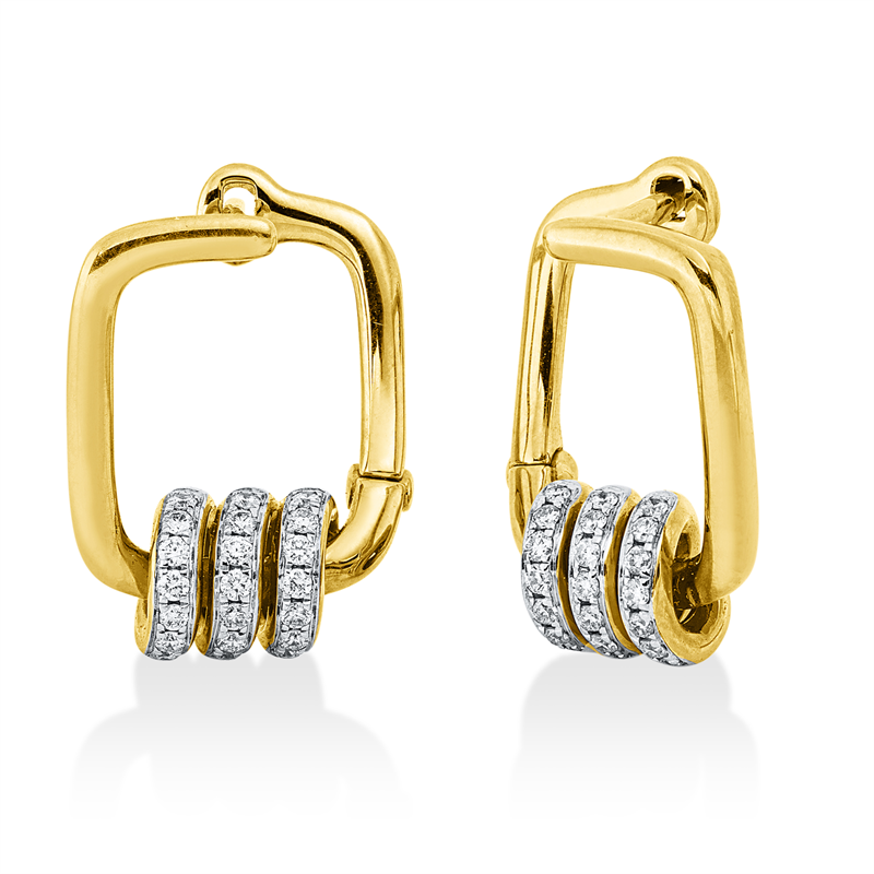 Modern Woman Creolen Gelbgold / Weißgold 18kt 0,2ct