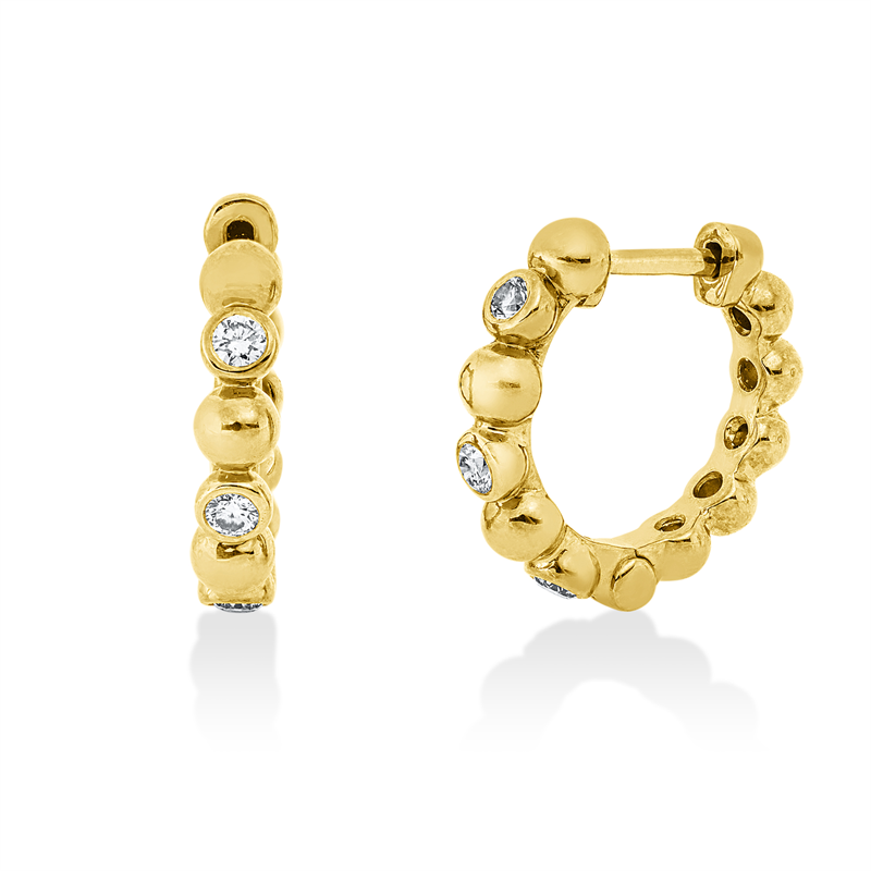 Modern Woman Creolen Gelbgold 18kt 0,15ct
