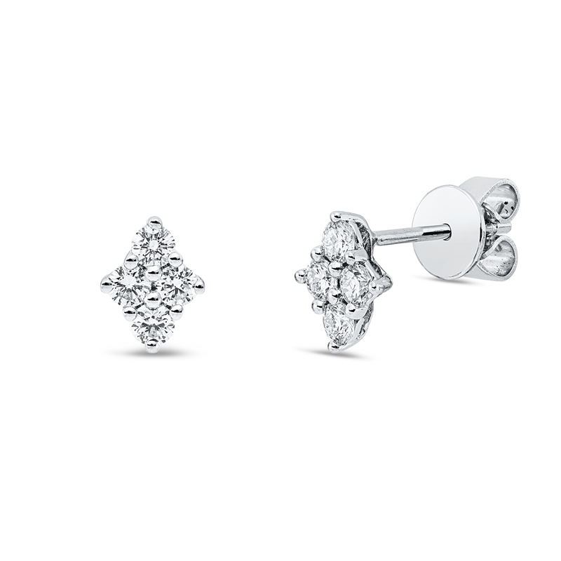 Illusion Classic Ohrstecker Weißgold 18kt 0,35ct