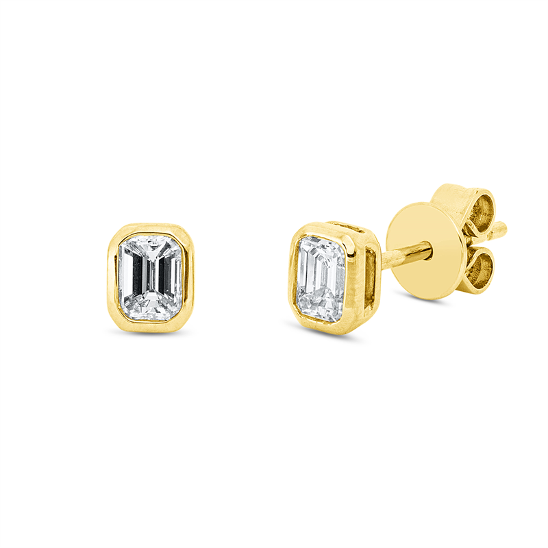 Solitaire Ohrstecker Gelbgold 18kt 0,41ct