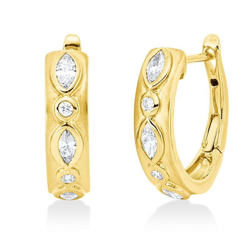 Modern Woman Creolen Gelbgold 18kt 0,58ct