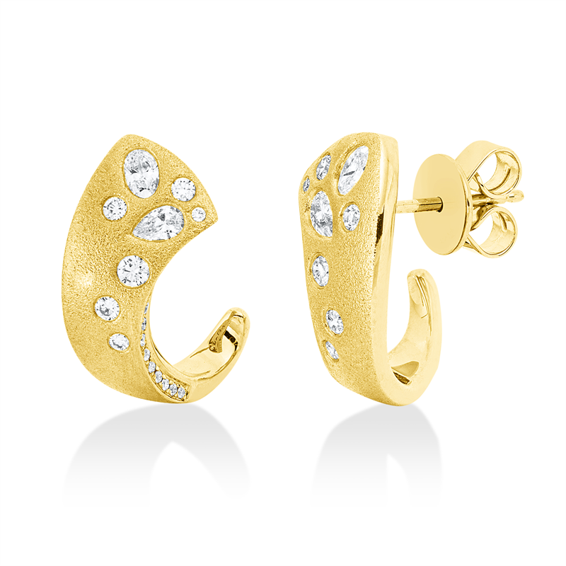 Modern Woman Ohrstecker Gelbgold 18kt 0,61ct