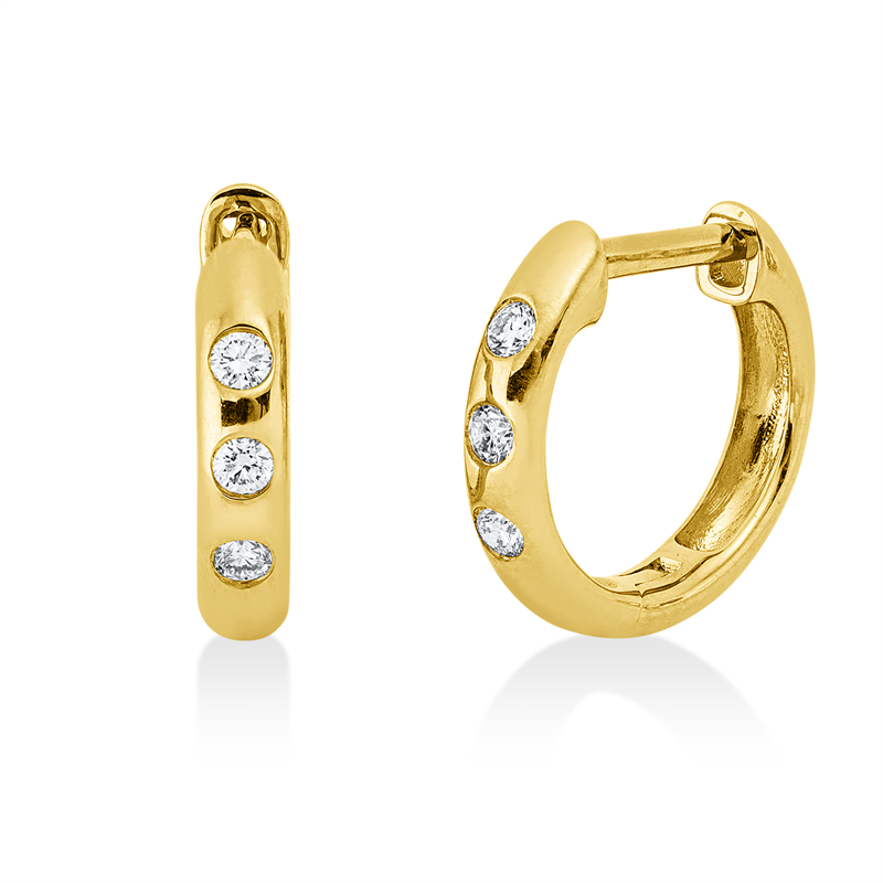 Modern Woman Creolen Gelbgold 18kt 0,09ct