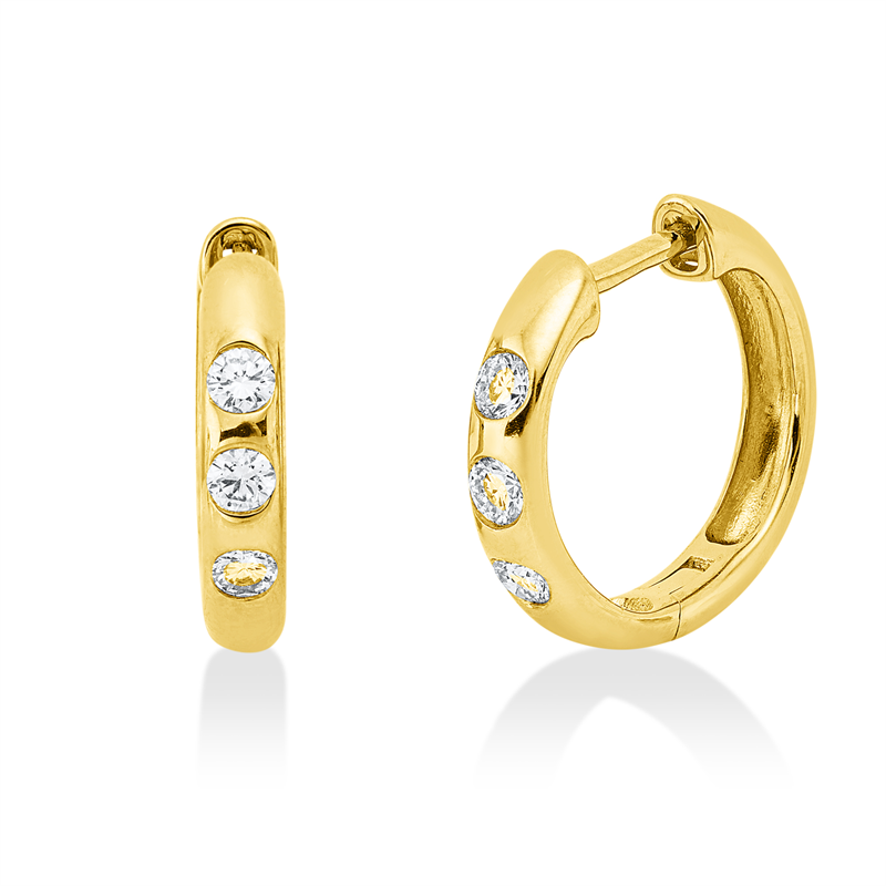 Modern Woman Creolen Gelbgold 18kt 0,23ct