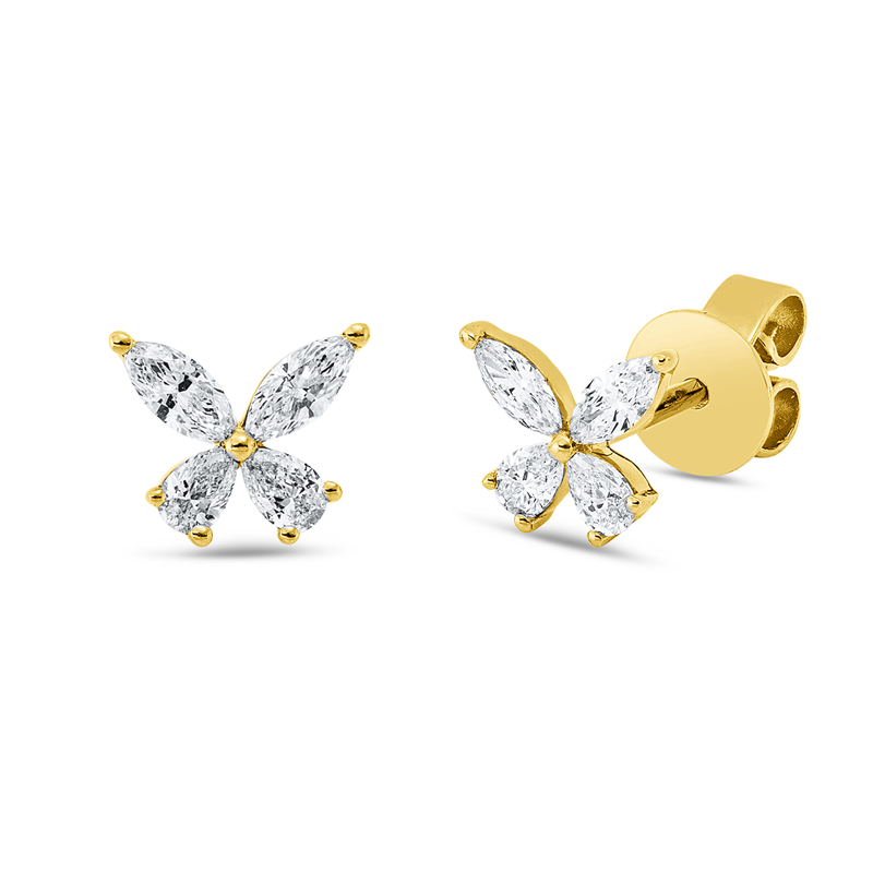 Modern Woman Ohrstecker Gelbgold 18kt 0,36ct