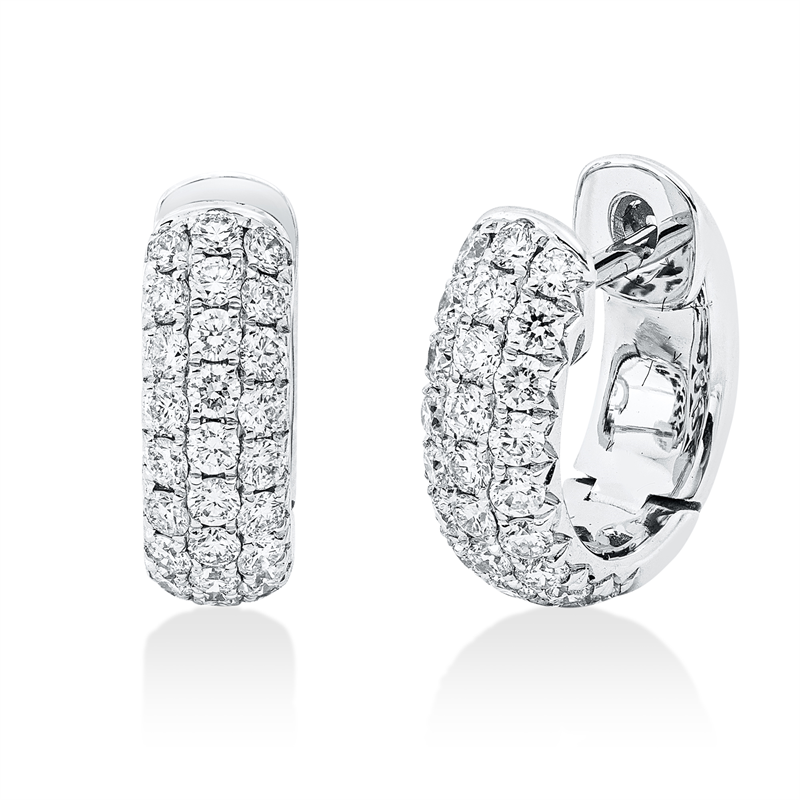 Pavé Creolen Weißgold 18kt 0,8ct