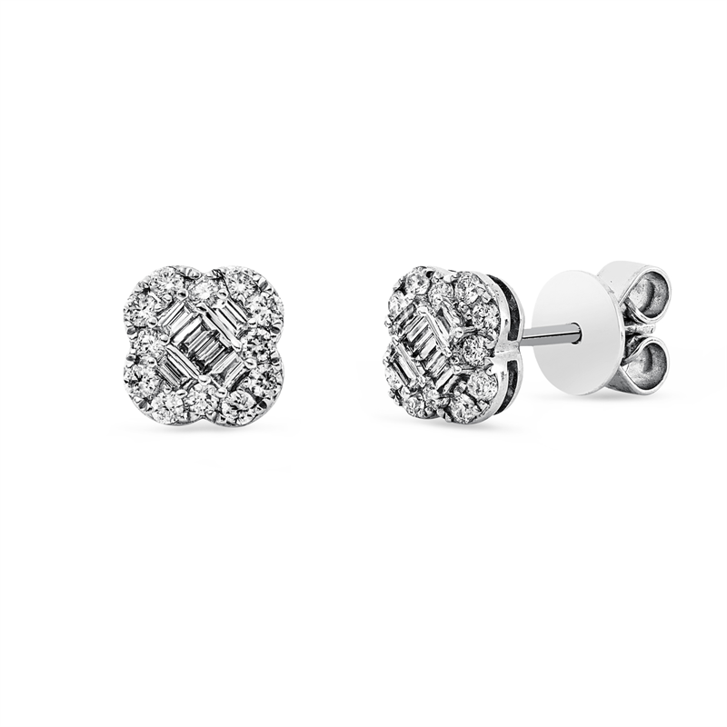 Baguette Ohrstecker Weißgold 18kt 0,38ct
