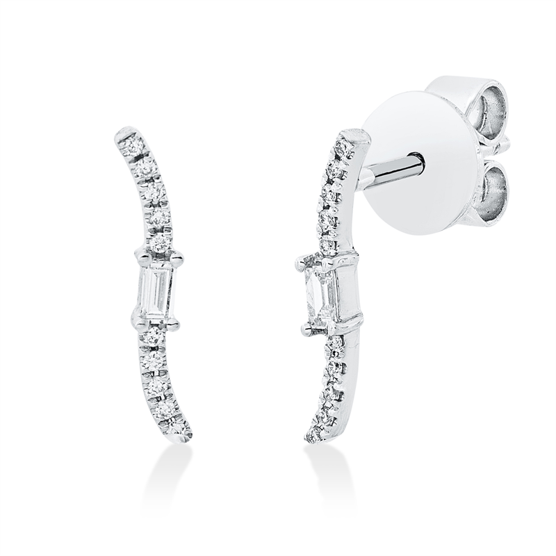 Modern Woman Ohrstecker Weißgold 18kt 0,09ct