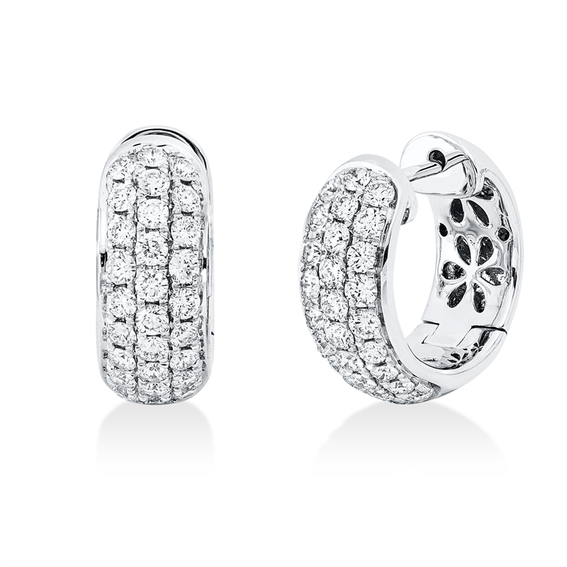 Pavé Creolen Weißgold 14kt Ref-2X742