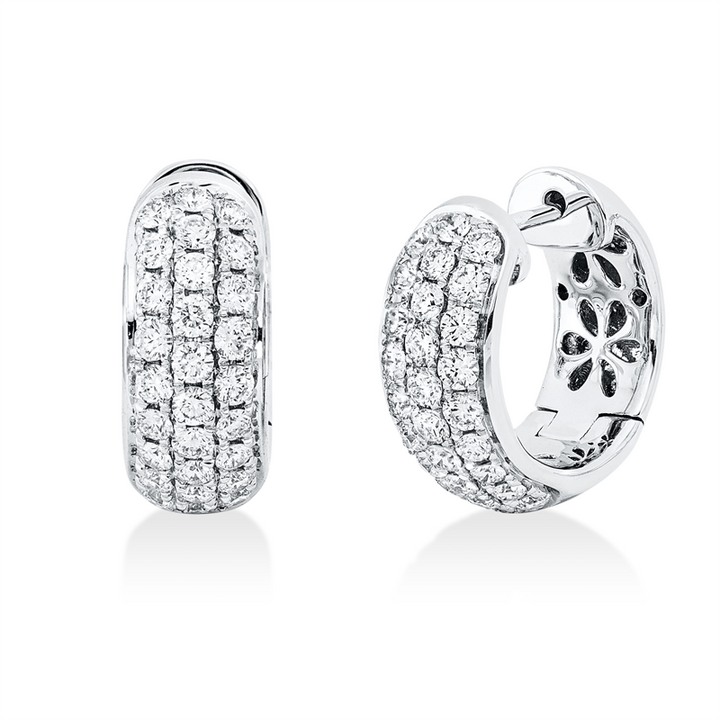 Pavé Creolen Weißgold 14kt Ref-2X742