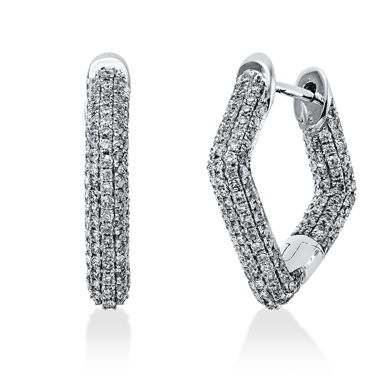 Pavé Creolen Weißgold 14kt Ref-2X745