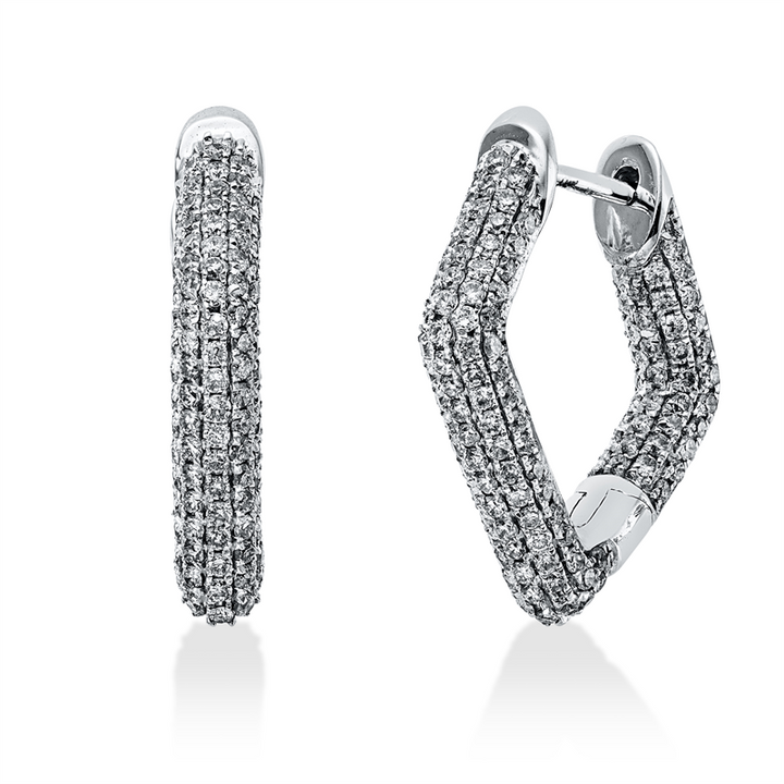 Pavé Creolen Weißgold 14kt Ref-2X745
