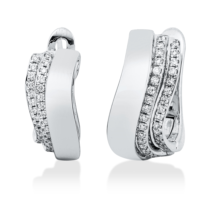 Modern Woman Creolen Weißgold 18kt 0,24ct