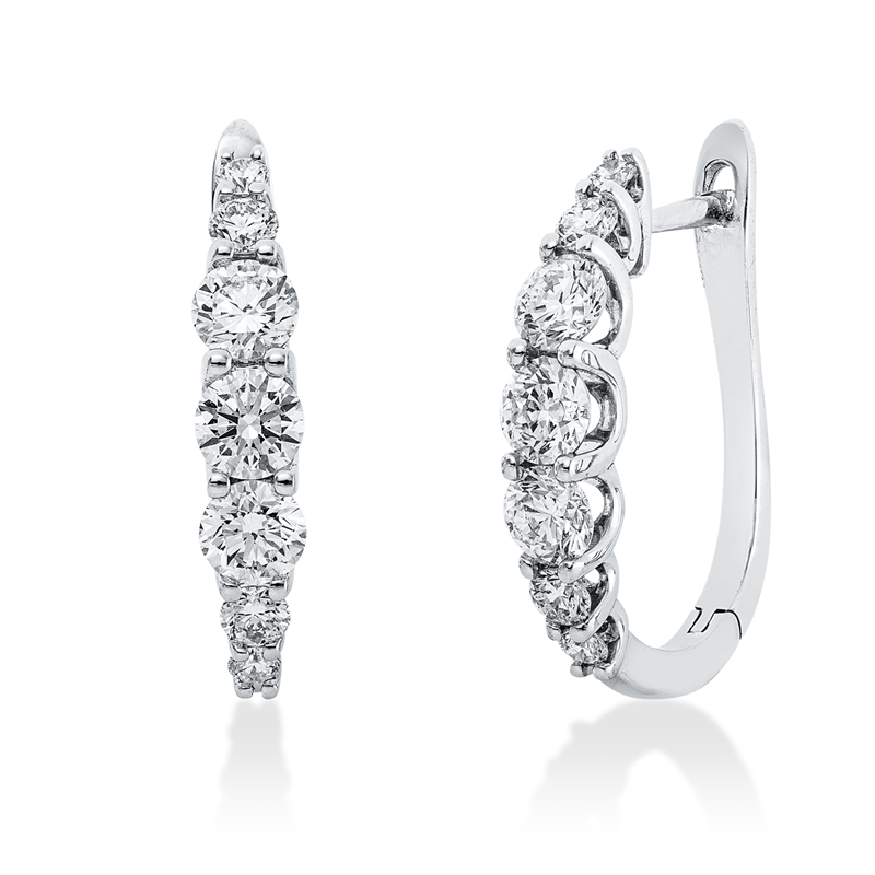 Modern Woman Creolen Weißgold 18kt 1,08ct