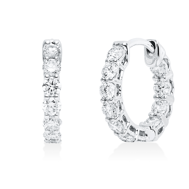 Modern Woman Creolen Weißgold 18kt 0,83ct