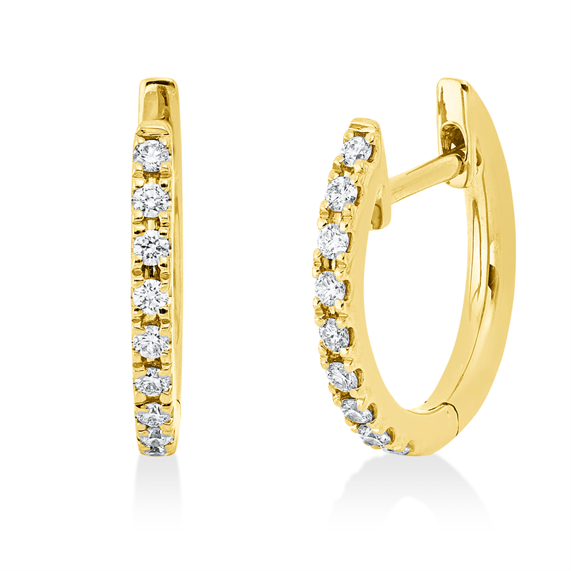 Modern Woman Creolen Gelbgold 18kt 0,14ct