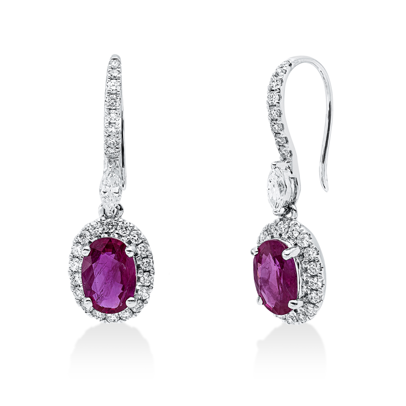 Farbstein Classic Ohrschmuck Weißgold 18kt 0,51ct
