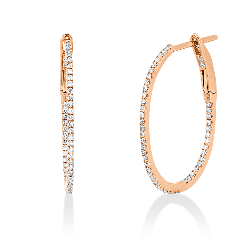 Modern Woman Creolen Rotgold 18kt 0,3ct