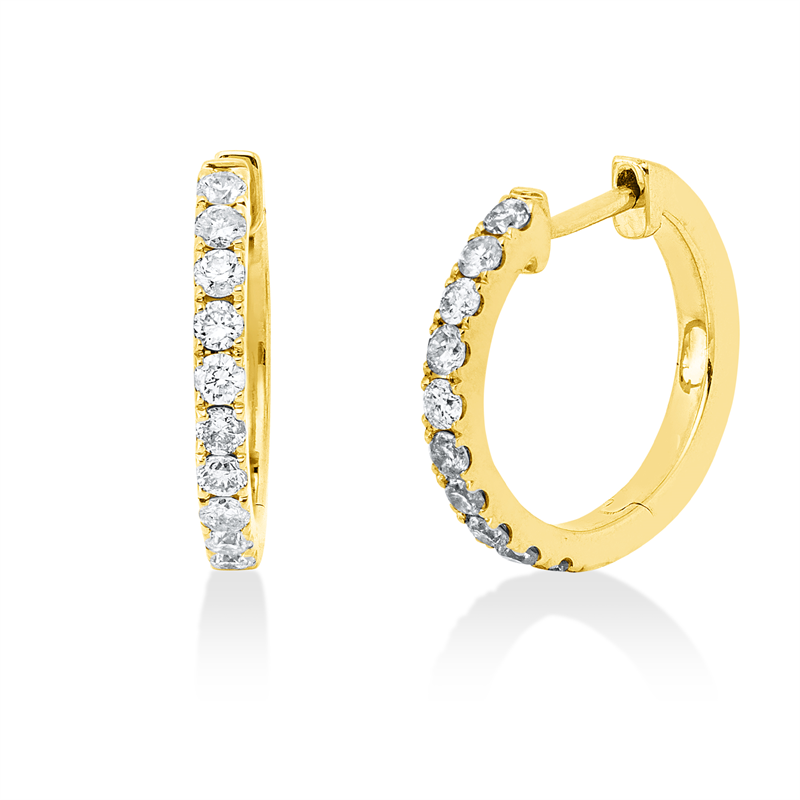 Modern Woman Creolen Gelbgold 14kt 0,38ct