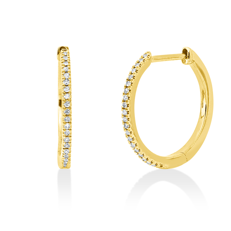 Modern Woman Creolen Weißgold 14kt 0,05ct